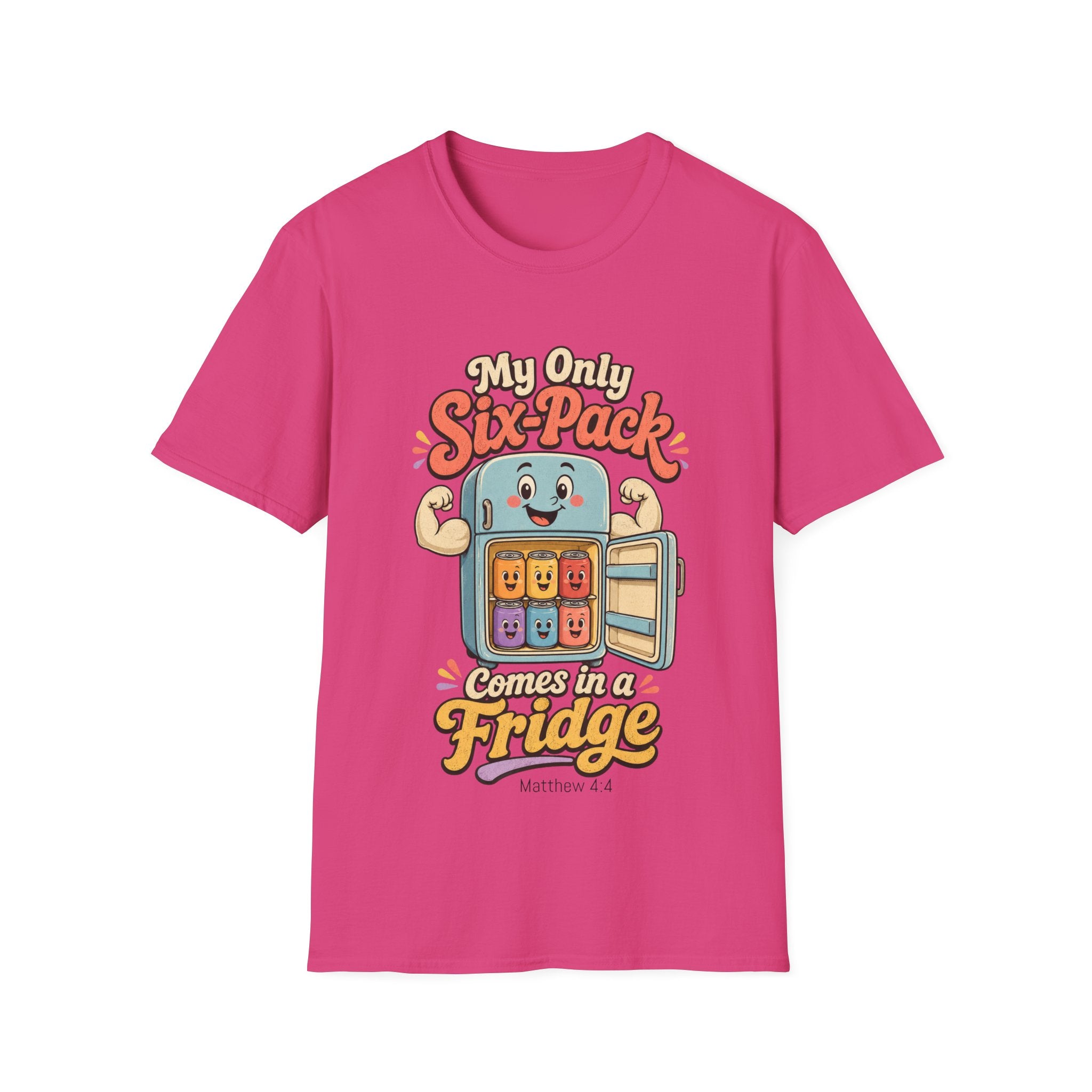 My Only Six-Pack Fridge T-Shirt | Cute Cartoon Refrigerator Design 2607018