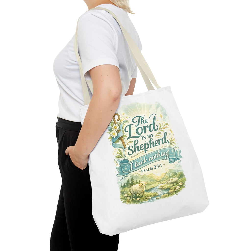 Floral Faith Tote Bag | The Lord Is My Shepherd | Psalm 23:1  4 Colors 2607043
