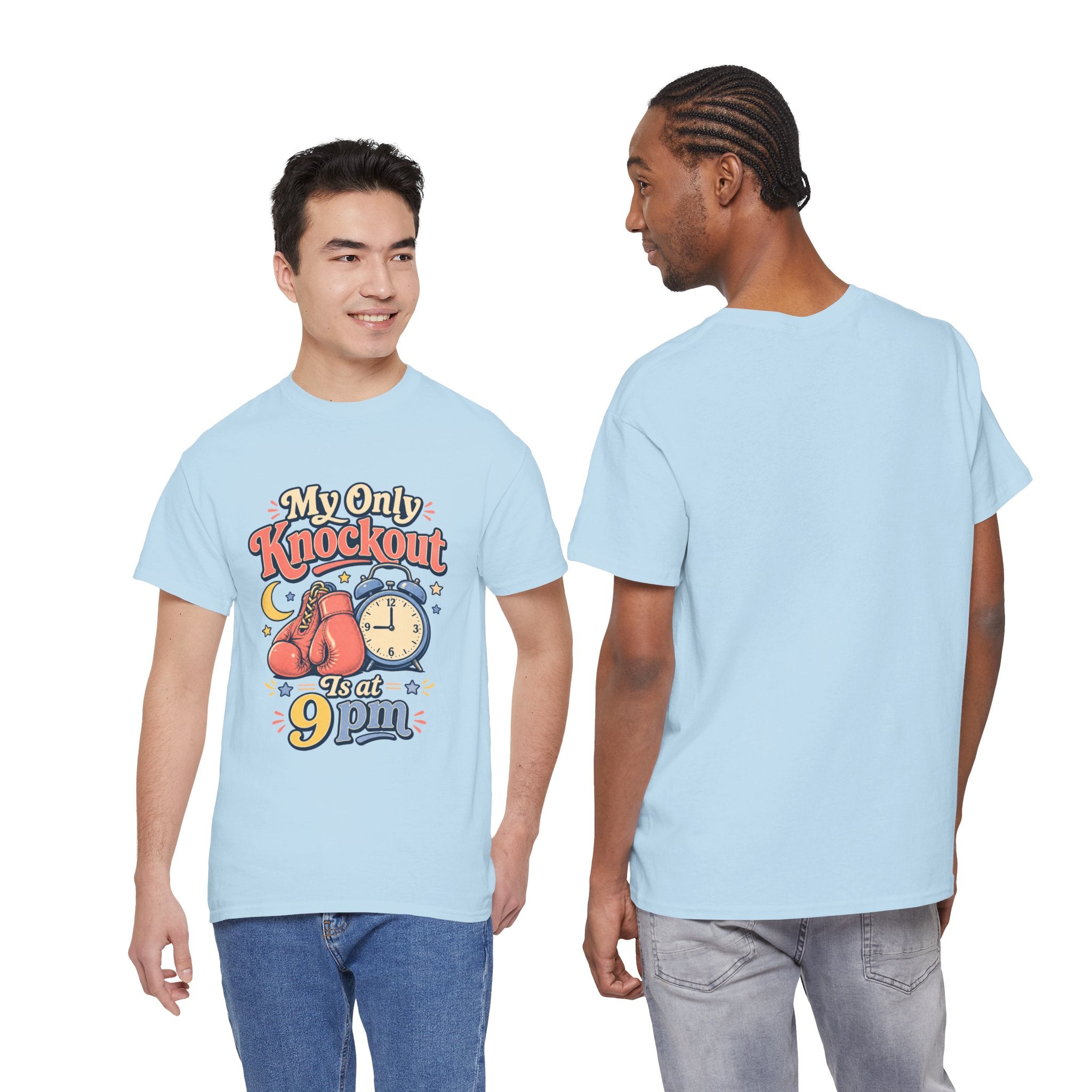 My Only Knockout Is at 9PM T-Shirt |  Funny Night Owl Boxing Graphic Tee  2607044