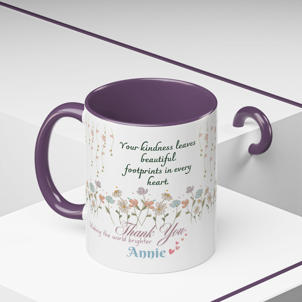 Custom Name for Thank You Coffee Mug | Personalized  Grateful Floral Grateful Coffee Mug |  Gentle Remembrance 11oz | 15oz 2607033
