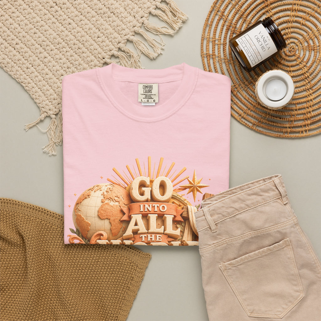T-Shirt — "Go Into All the World and Preach the Gospel" Christian Mission Tee