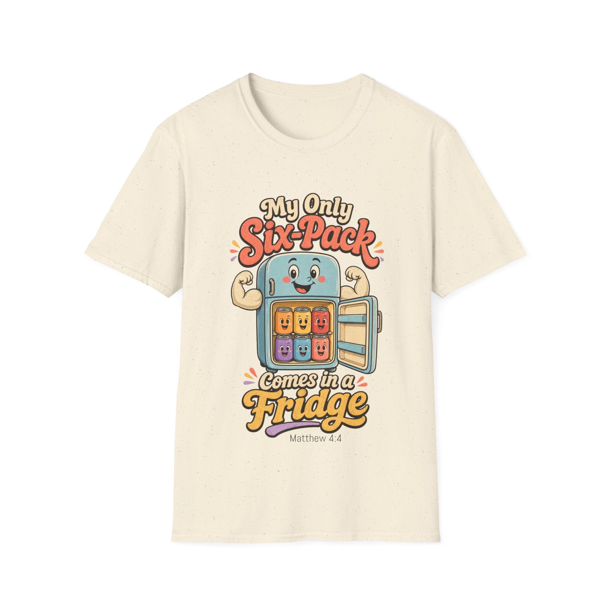 My Only Six-Pack Fridge T-Shirt | Cute Cartoon Refrigerator Design 2607018
