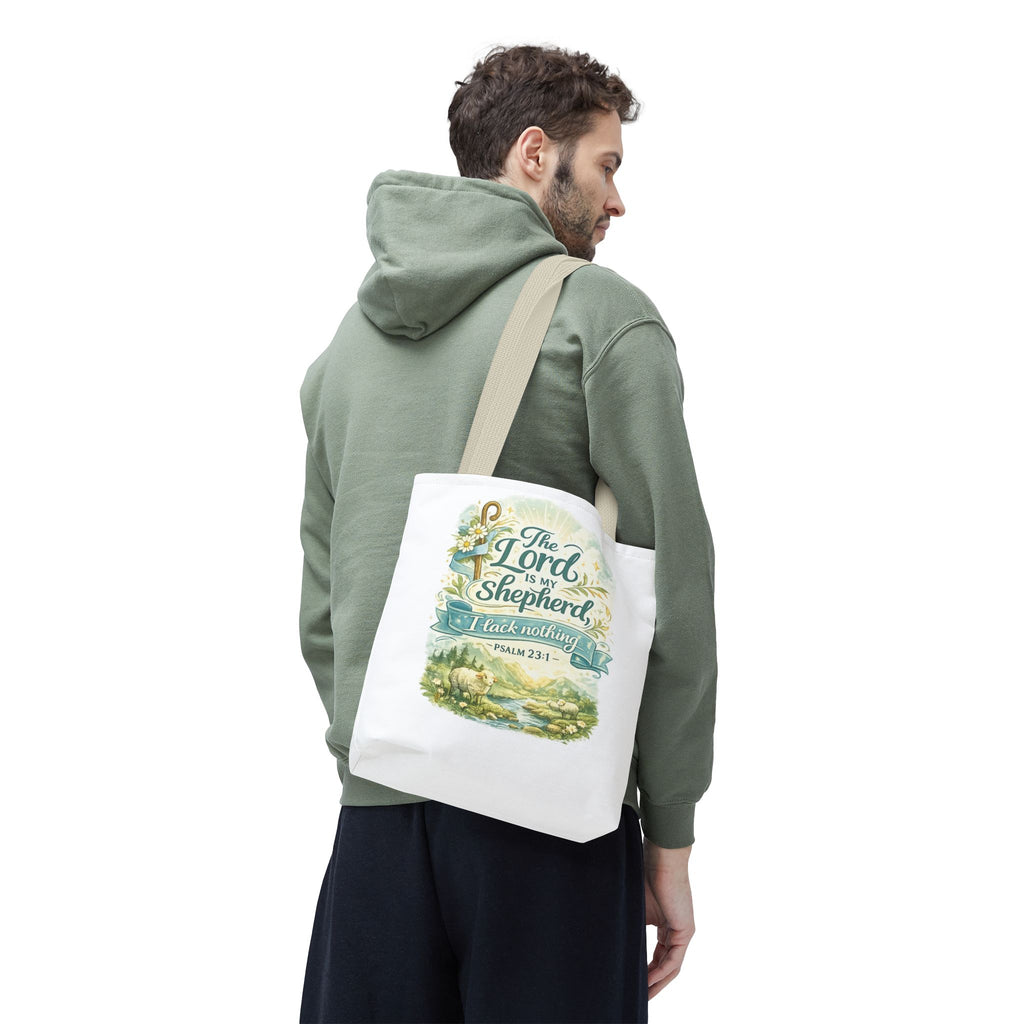 Floral Faith Tote Bag | The Lord Is My Shepherd | Psalm 23:1  4 Colors 2607043