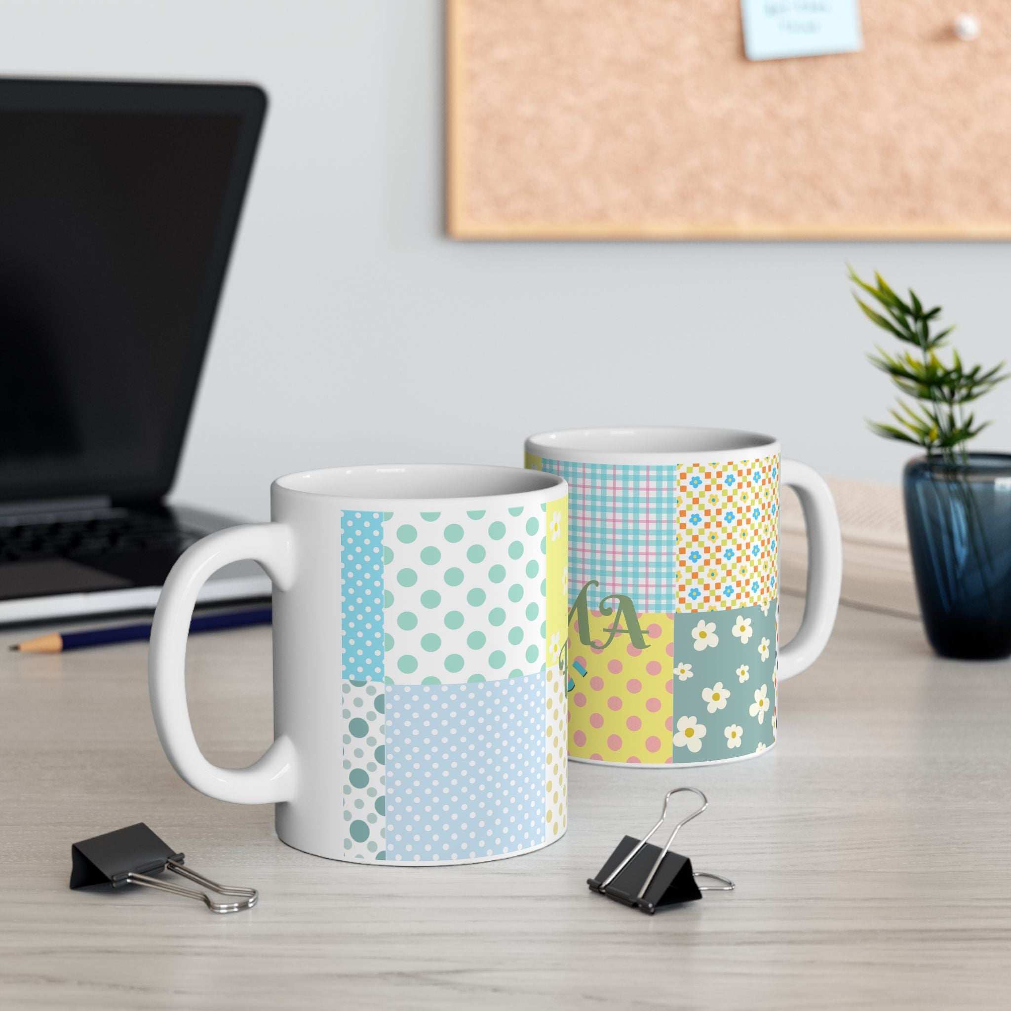 Custom Floral For Thank You Ceramic Coffee Mug   | Love Leaves Beautiful Marks | Memorial Coffee Cup (11oz, 15oz) 2607035