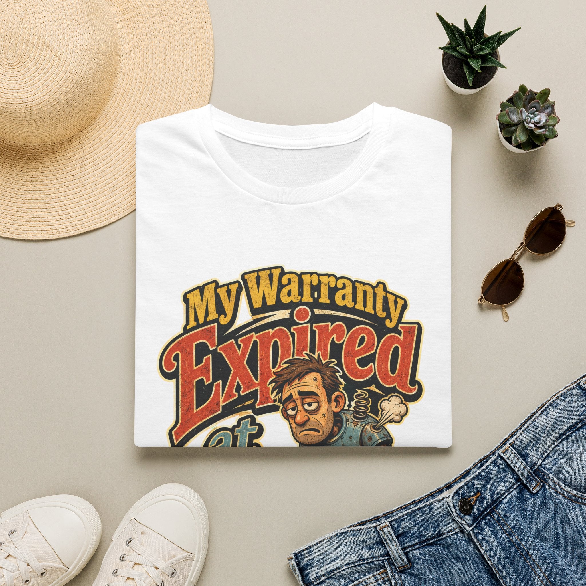 Unisex Soft stylet-Shirt — “My Warranty Expired at 25” Vintage Humorous Tee 2607011