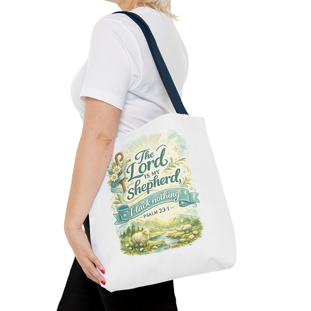 Floral Faith Tote Bag | The Lord Is My Shepherd | Psalm 23:1  4 Colors 2607043