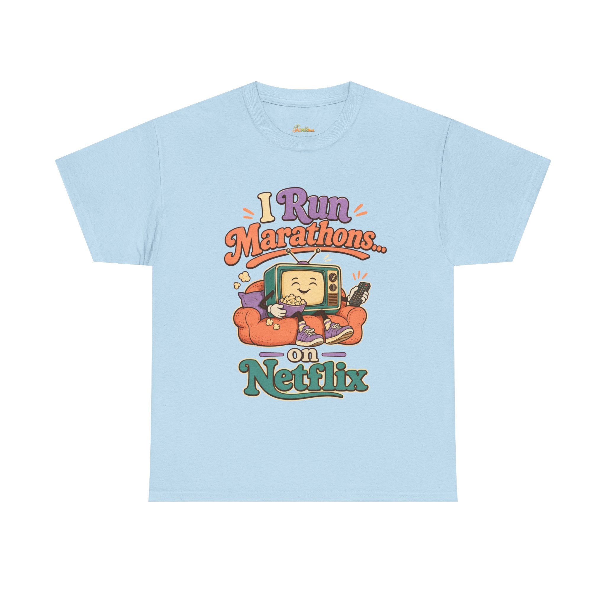 TV Marathon Tee — "I Run Marathons on Netflix" Funny Binge-Watching Shirt 2607019