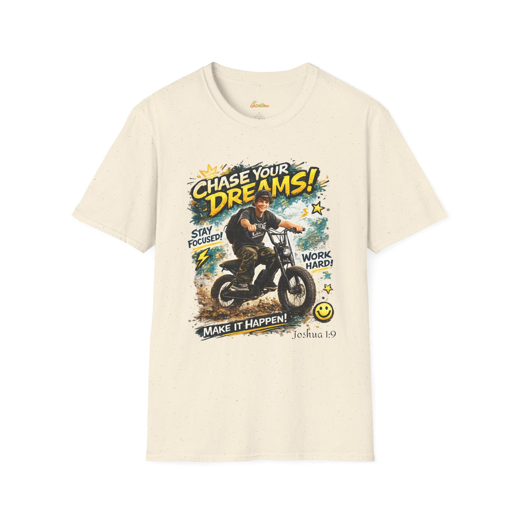 Chase Your Dreams Motorcycle Rider T-Shirt | Motivational Graphic Tee