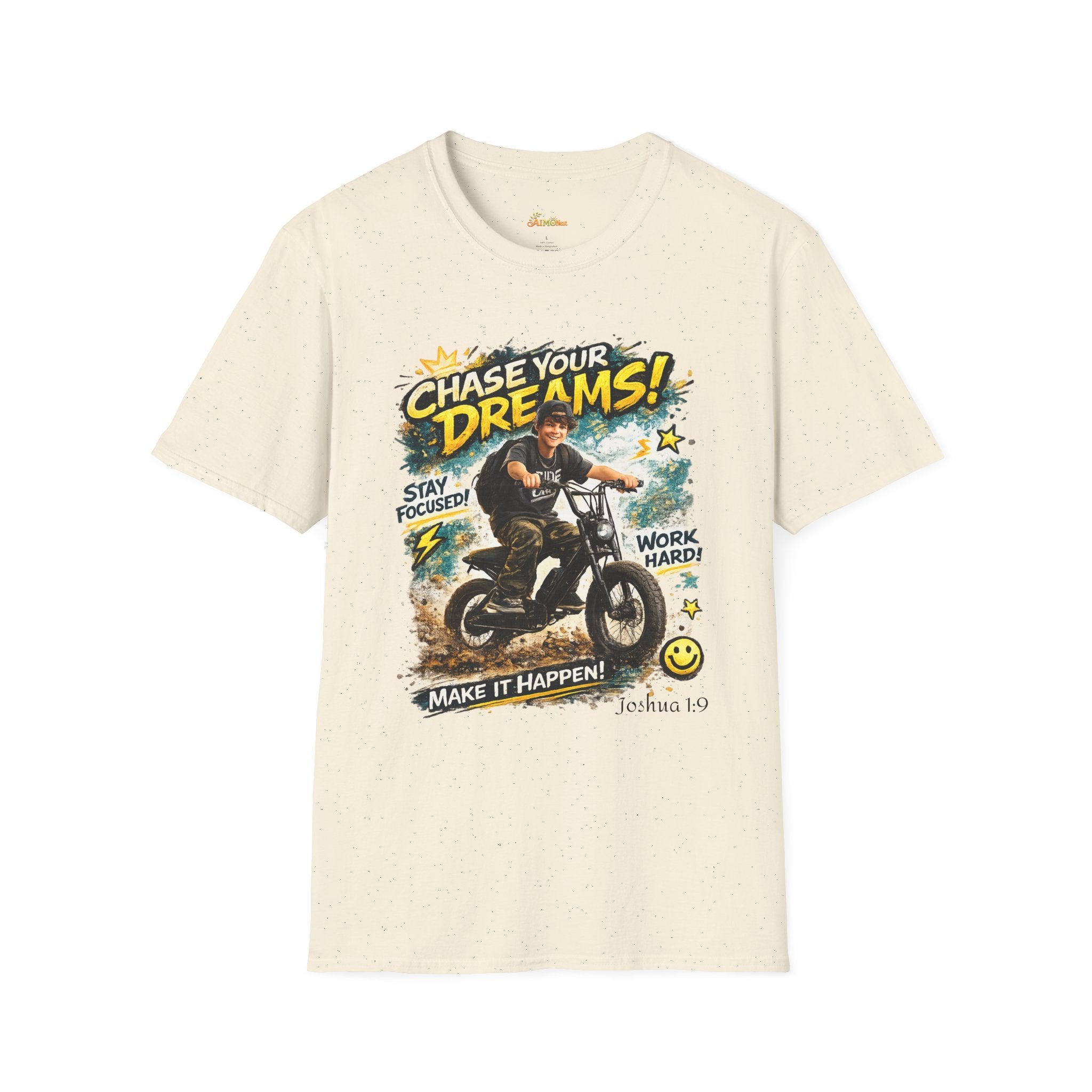 Chase Your Dreams Motorcycle Rider T-Shirt | Motivational Graphic Tee