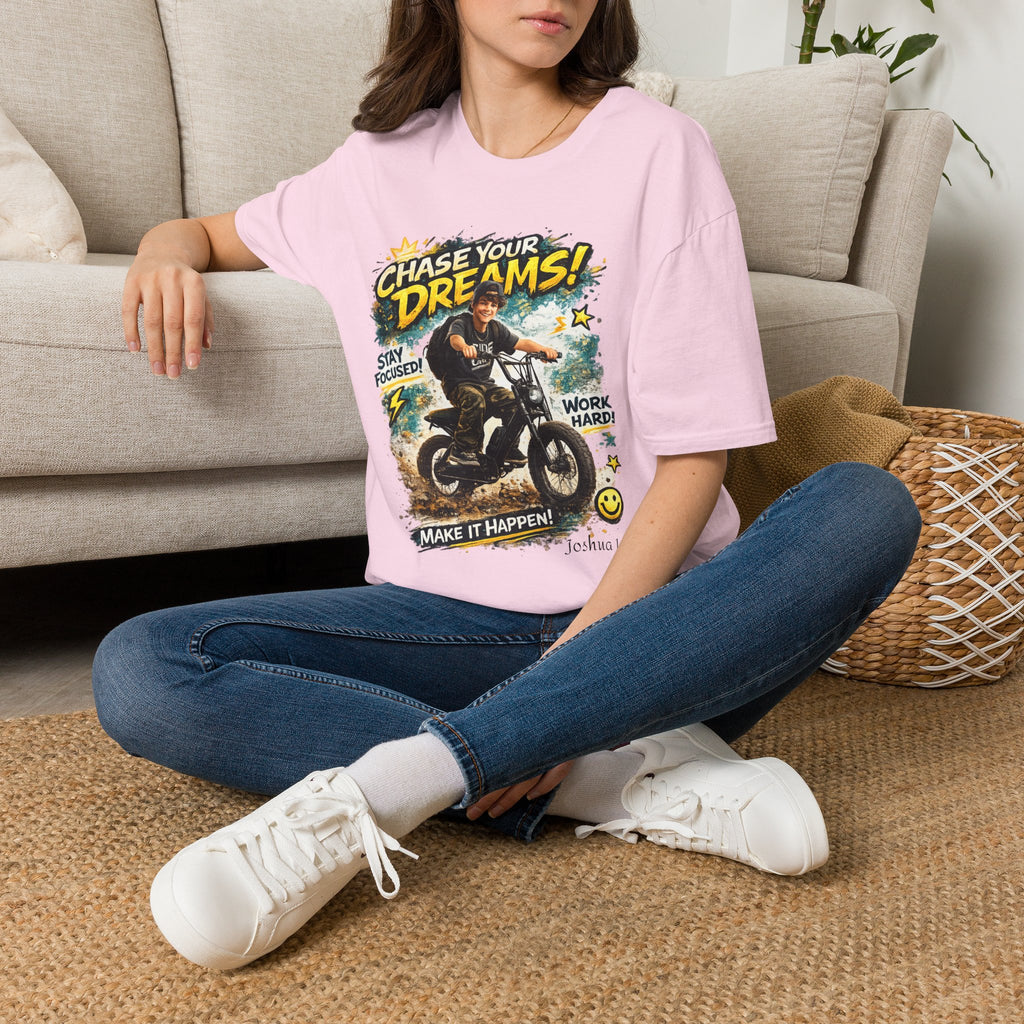 Chase Your Dreams Motorcycle Rider T-Shirt | Motivational Graphic Tee