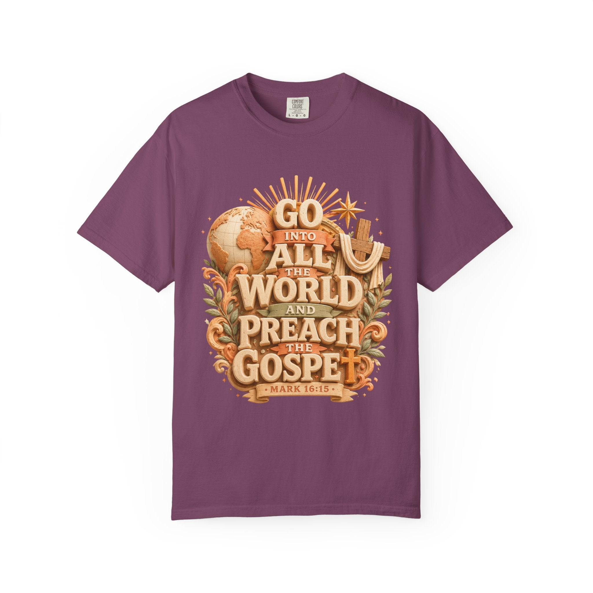 T-Shirt — "Go Into All the World and Preach the Gospel" Christian Mission Tee 2607022