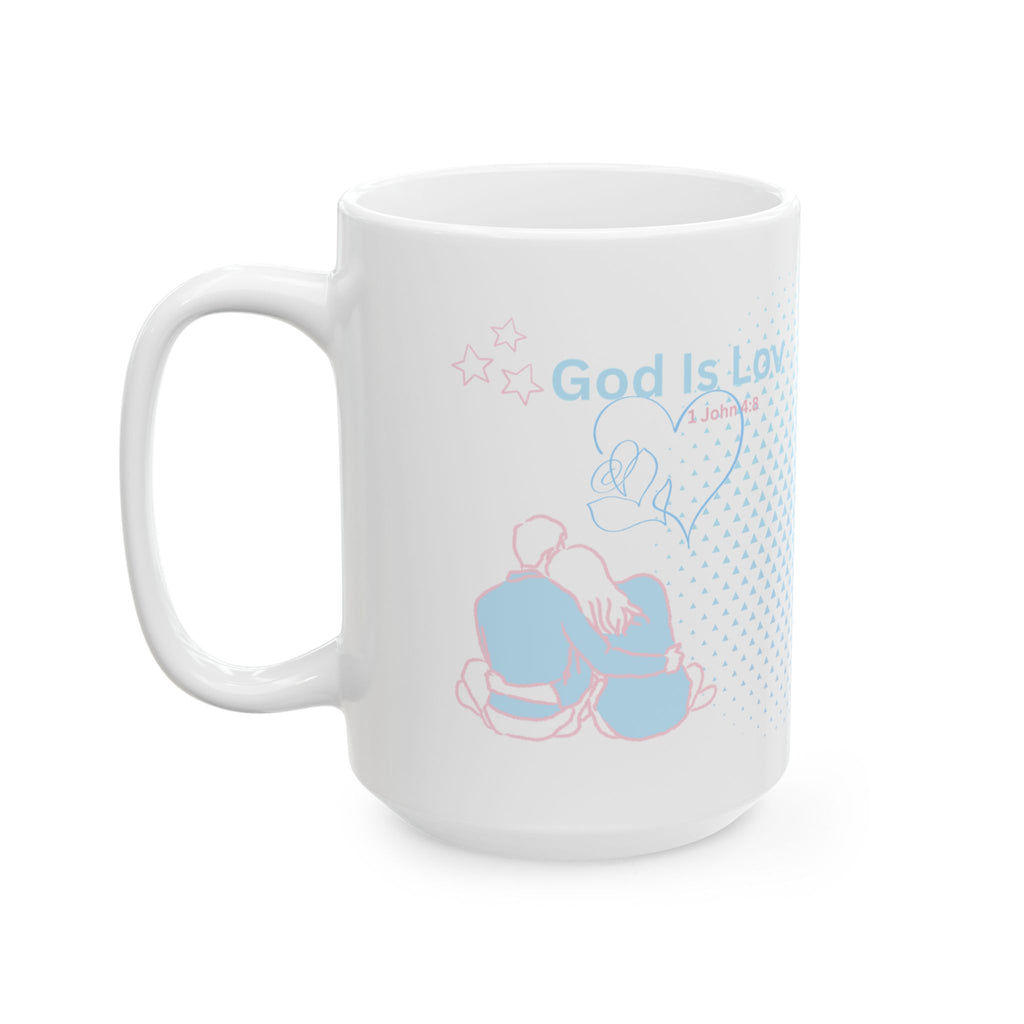 Ceramic Mug - Cute Pastel Couple Love Design (11oz, 15oz)