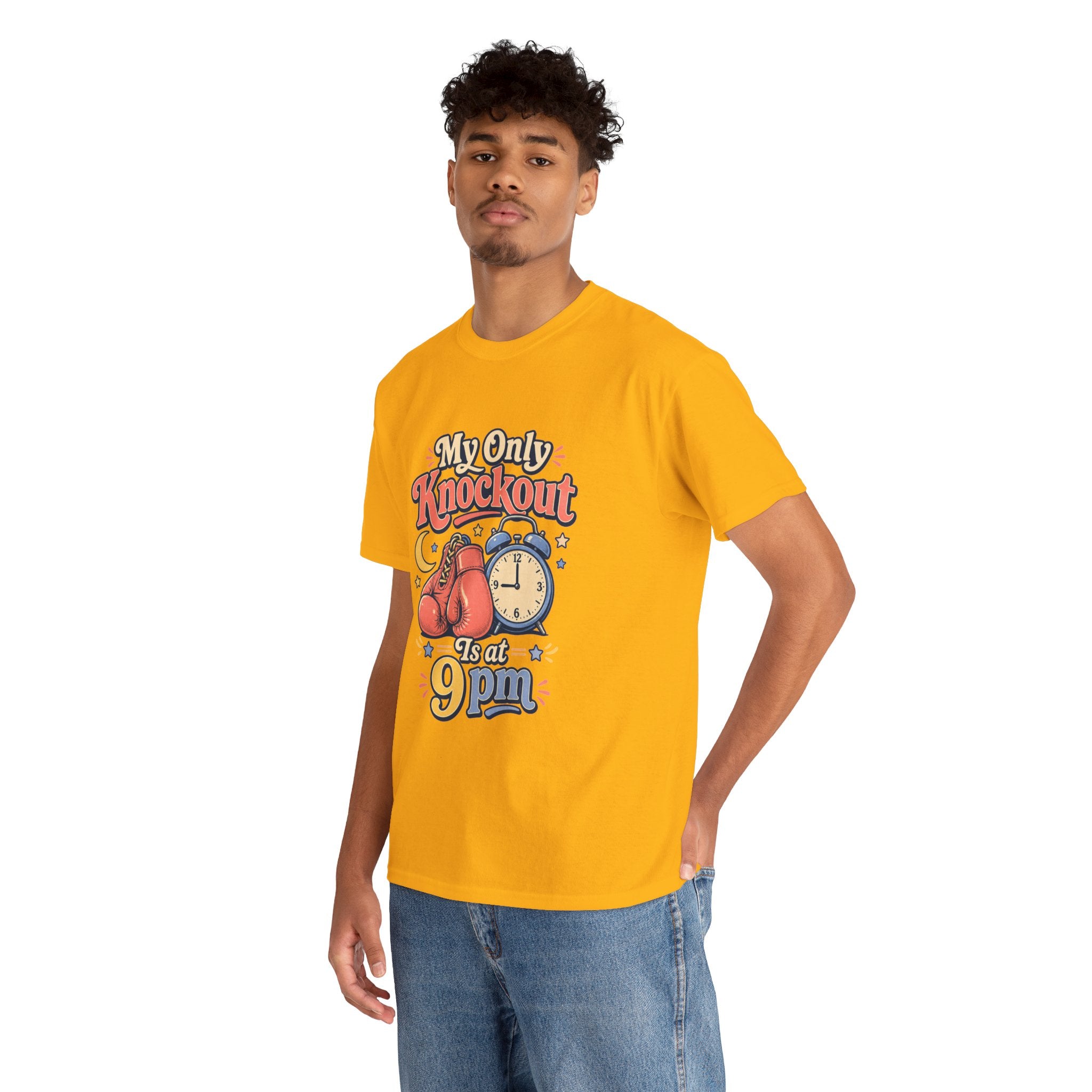 My Only Knockout Is at 9PM T-Shirt |  Funny Night Owl Boxing Graphic Tee  2607044