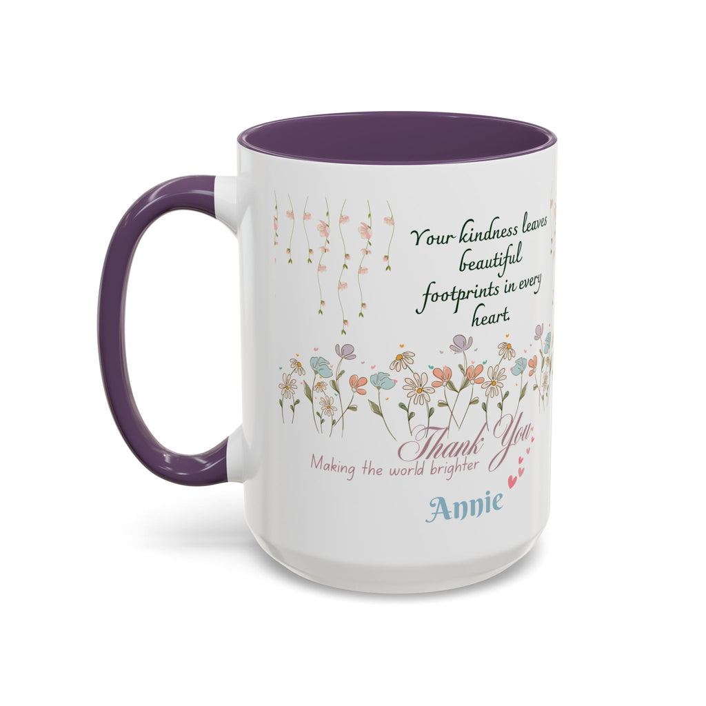 Custom Name for Thank You Coffee Mug | Personalized  Grateful Floral Grateful Coffee Mug |  Gentle Remembrance 11oz | 15oz 2607033