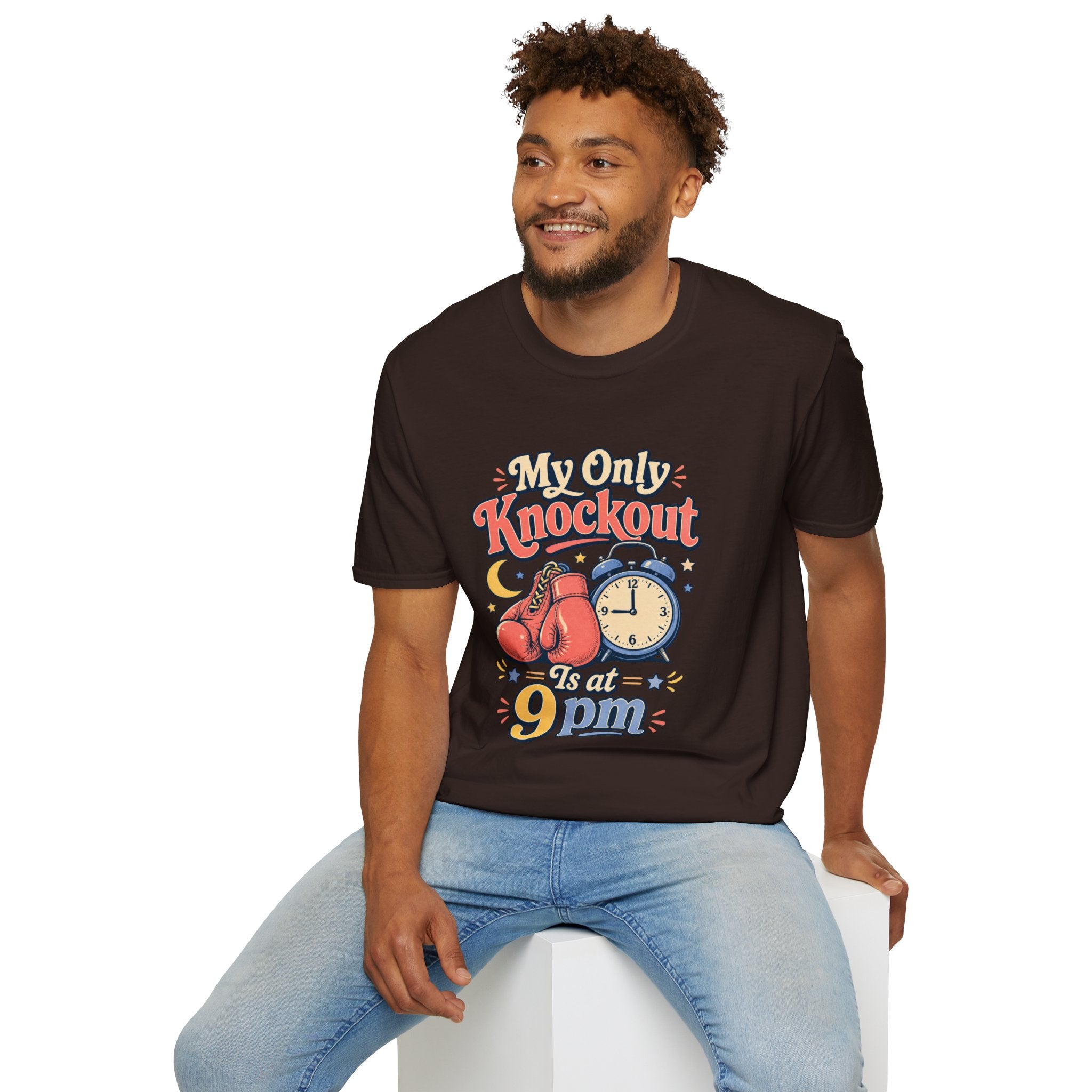 T Shirt | My Only Knockout Is at 9 PM | Retro Boxing Sleep Vibe