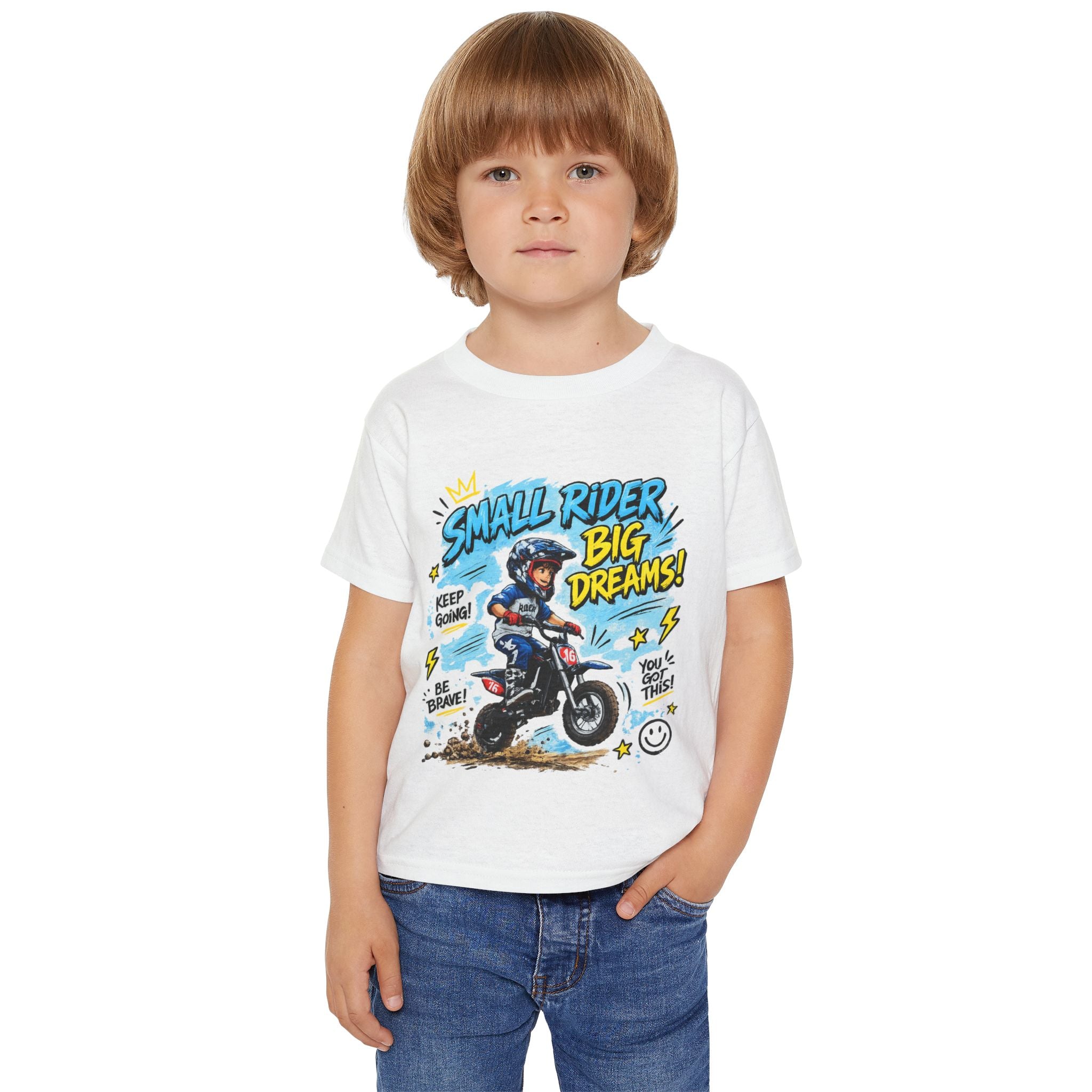 Toddler T-Shirt | Small Rider Big Dreams | Motorcycle Graphic Tee for Kids 2607041