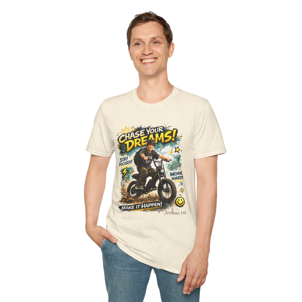 Chase Your Dreams Motorcycle Rider T-Shirt | Motivational Graphic Tee