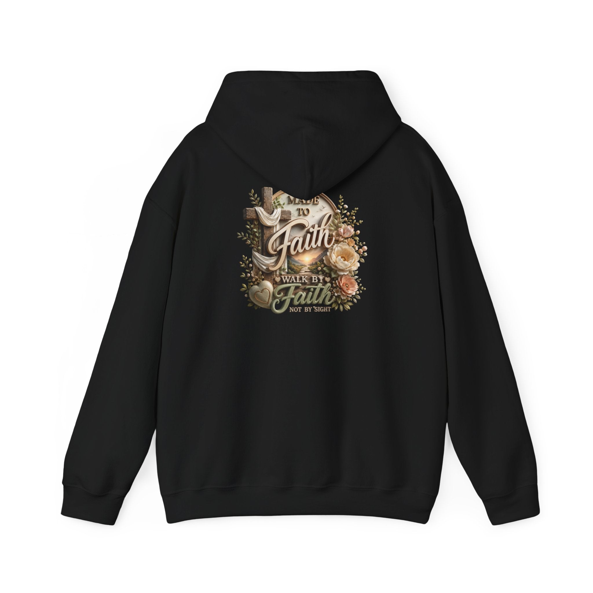 Trust in Faith hoodie | Rustic floral typography sweatshirt