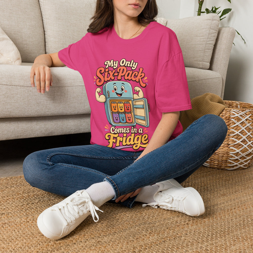 My Only Six-Pack Fridge T-Shirt | Cute Cartoon Refrigerator Design