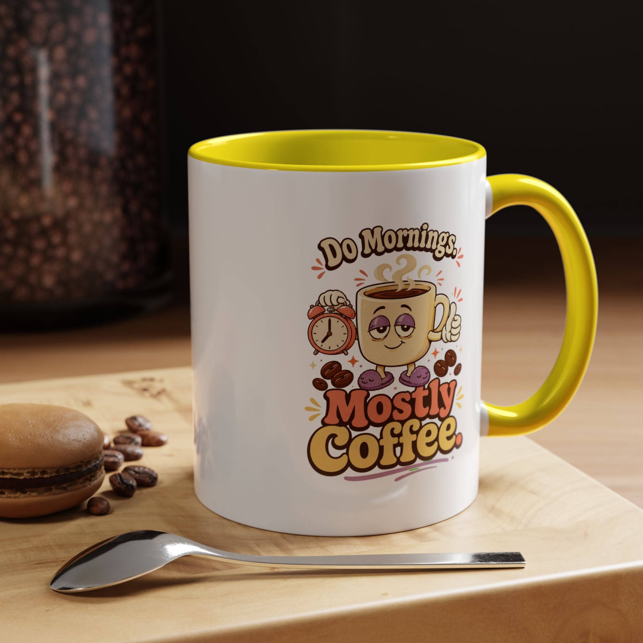 Do Mornings Mostly Coffee Accent Mug — Funny Coffee Lover Gift (11/15oz) 2607039