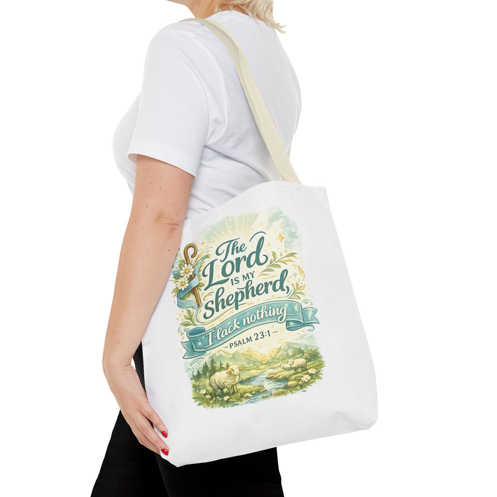 Floral Faith Tote Bag | The Lord Is My Shepherd | Psalm 23:1  4 Colors 2607043