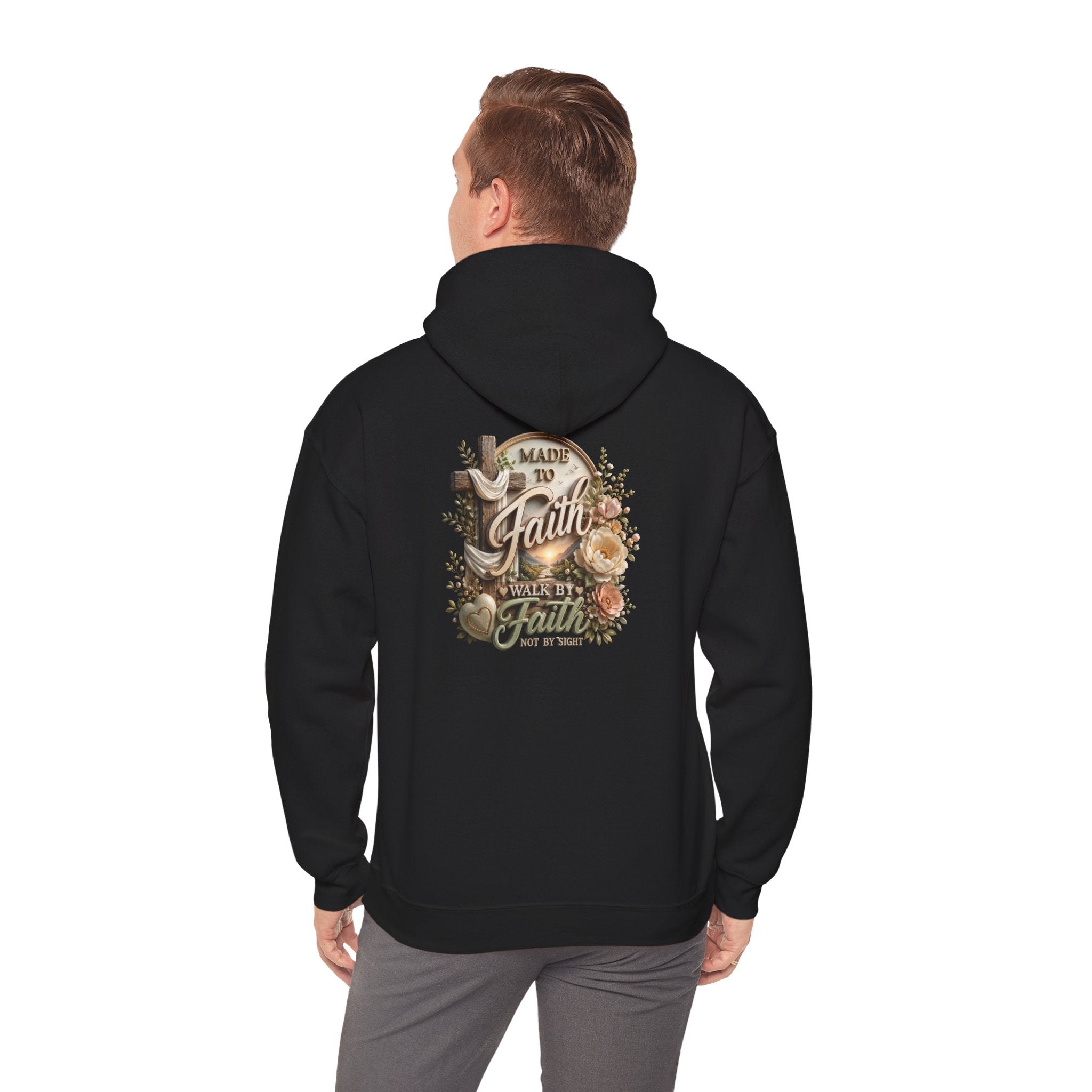 Trust in Faith hoodie | Rustic floral typography sweatshirt