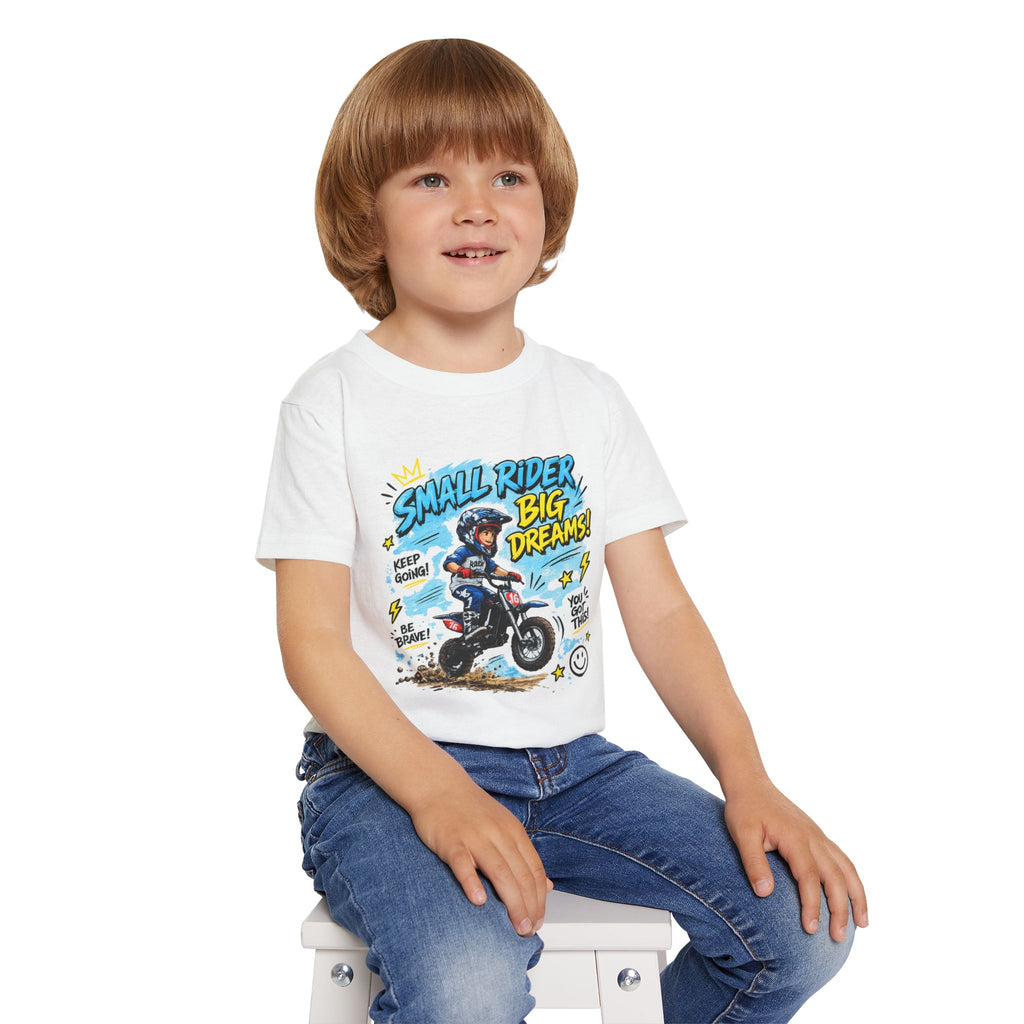 Toddler T-Shirt | Small Rider Big Dreams | Motorcycle Graphic Tee for Kids 2607041