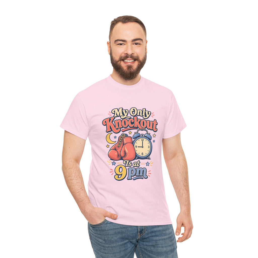 My Only Knockout Is at 9PM T-Shirt |  Funny Night Owl Boxing Graphic Tee  2607044