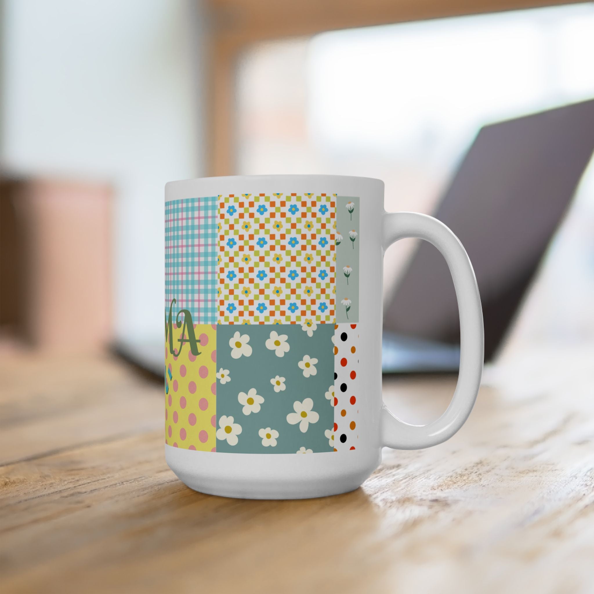 Custom Floral For Thank You Ceramic Coffee Mug   | Love Leaves Beautiful Marks | Memorial Coffee Cup (11oz, 15oz) 2607035