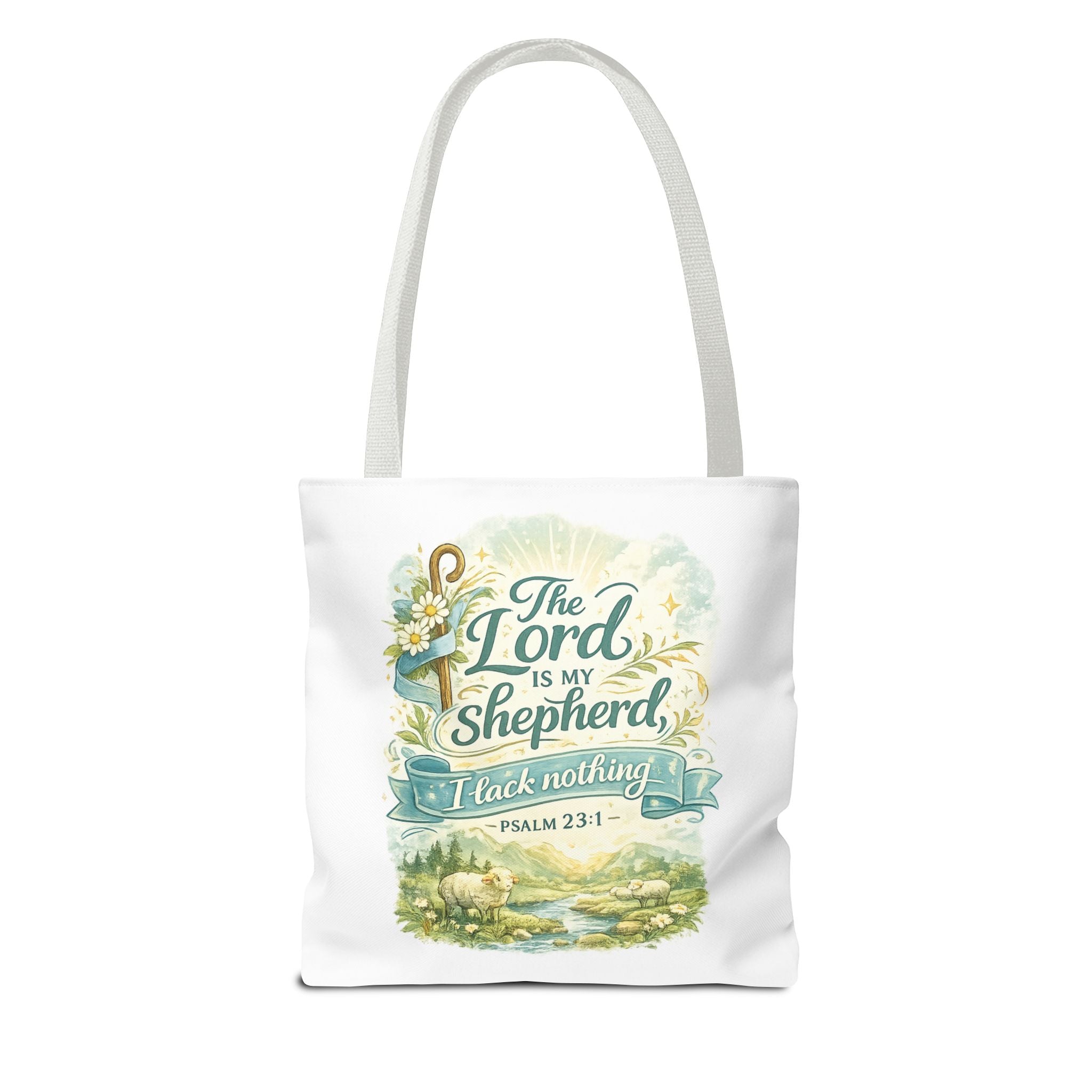 Floral Faith Tote Bag | The Lord Is My Shepherd | Psalm 23:1  4 Colors 2607043