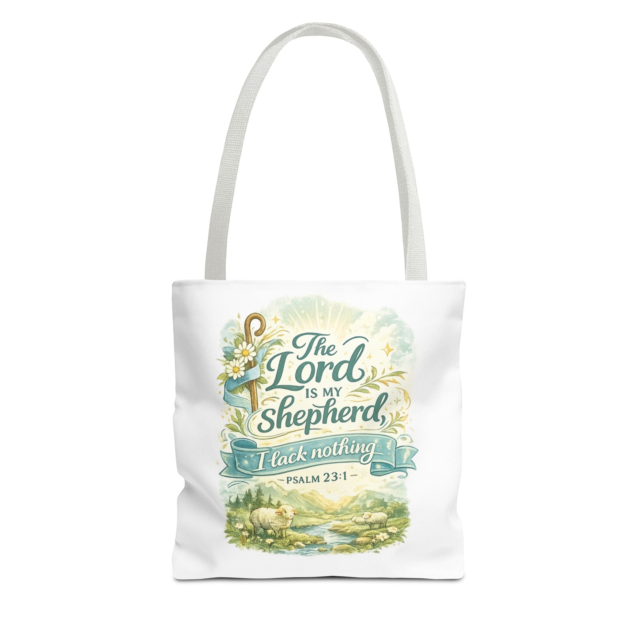 Floral Faith Tote Bag | The Lord Is My Shepherd | Psalm 23:1  4 Colors 2607043