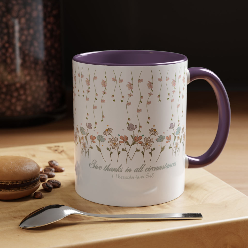 Custom Name For Thank You Coffee Mug | Personalized Grateful Floral Coffee Mug |  Gentle Remembrance 11oz | 15oz 2607033