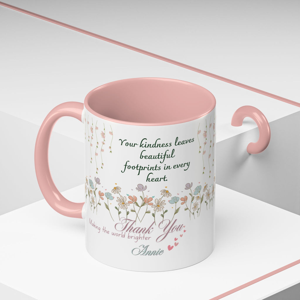 Custom Name For Thank You Coffee Mug | Personalized Grateful Floral Coffee Mug |  Gentle Remembrance 11oz | 15oz 2607033