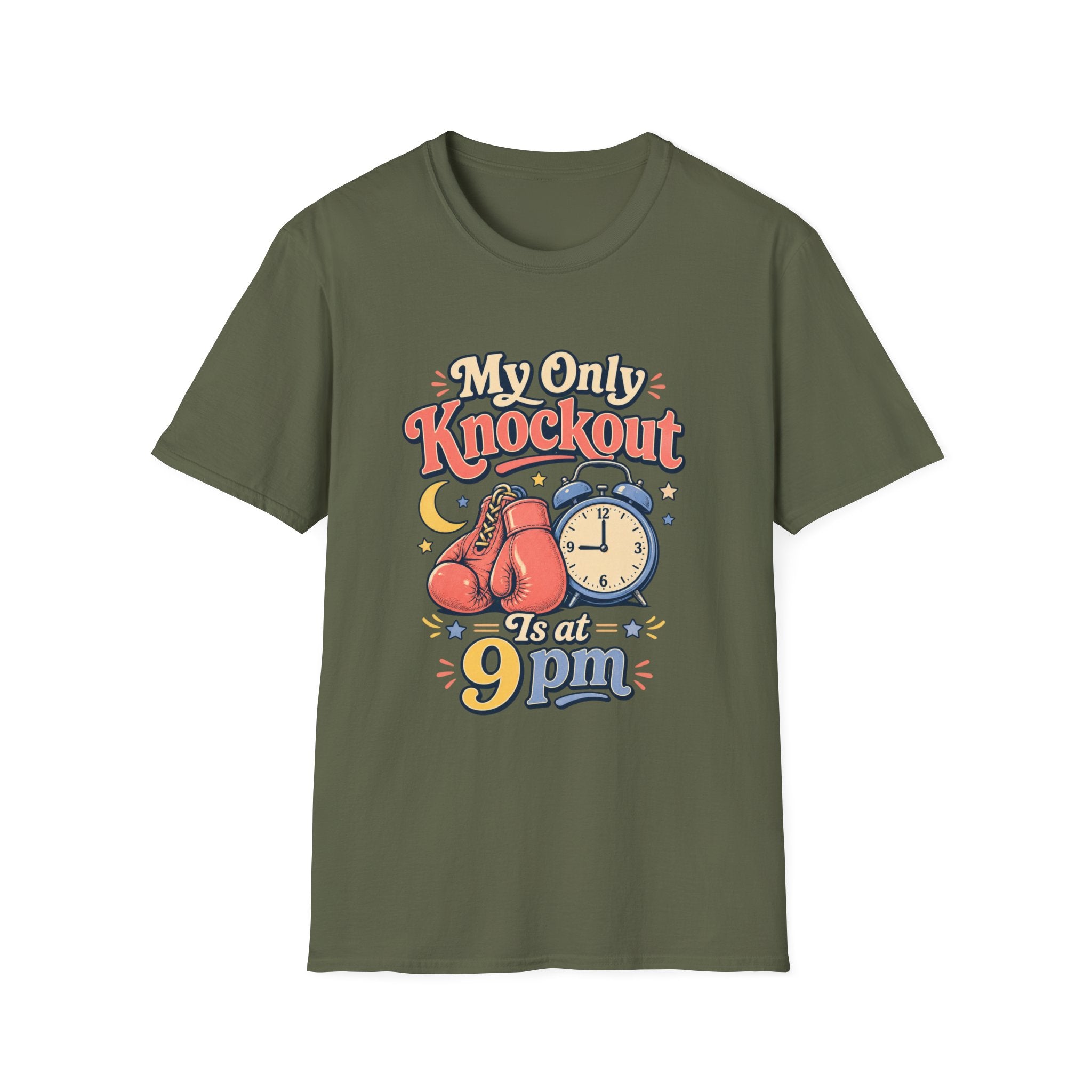 T Shirt | My Only Knockout Is at 9 PM | Retro Boxing Sleep Vibe