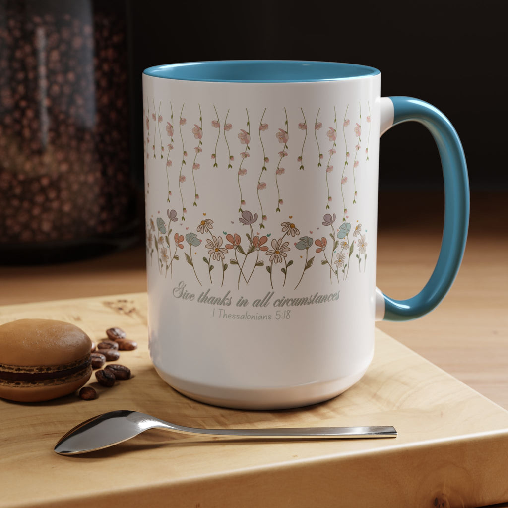 Custom Name For Thank You Coffee Mug | Personalized Grateful Floral Coffee Mug |  Gentle Remembrance 11oz | 15oz 2607033