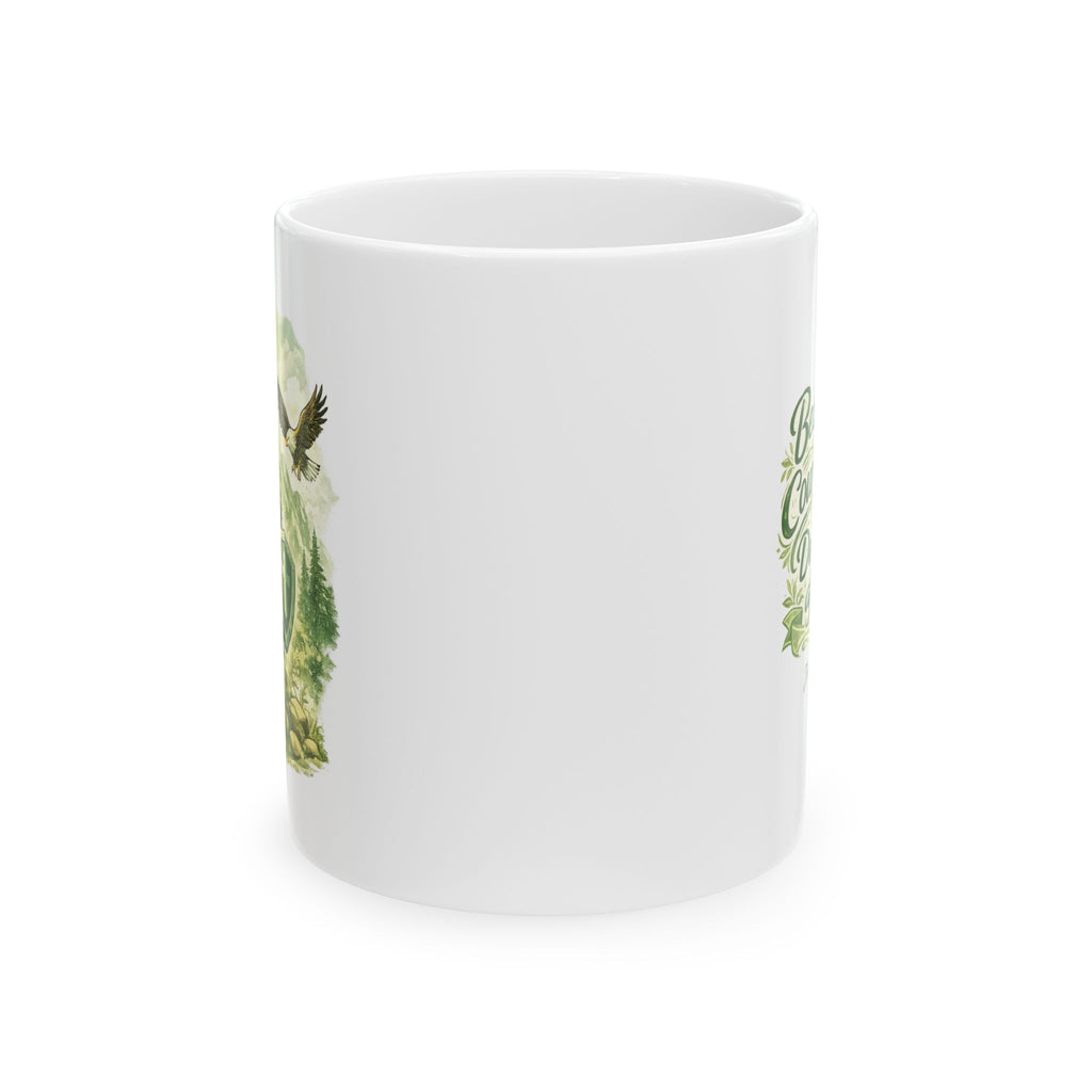 Be Strong and Courageous Lion | Christian Faith Warrior Design | Courage & Strength Bible Inspired Artwork | Mug — Nature  Illustration (11oz, 15oz)