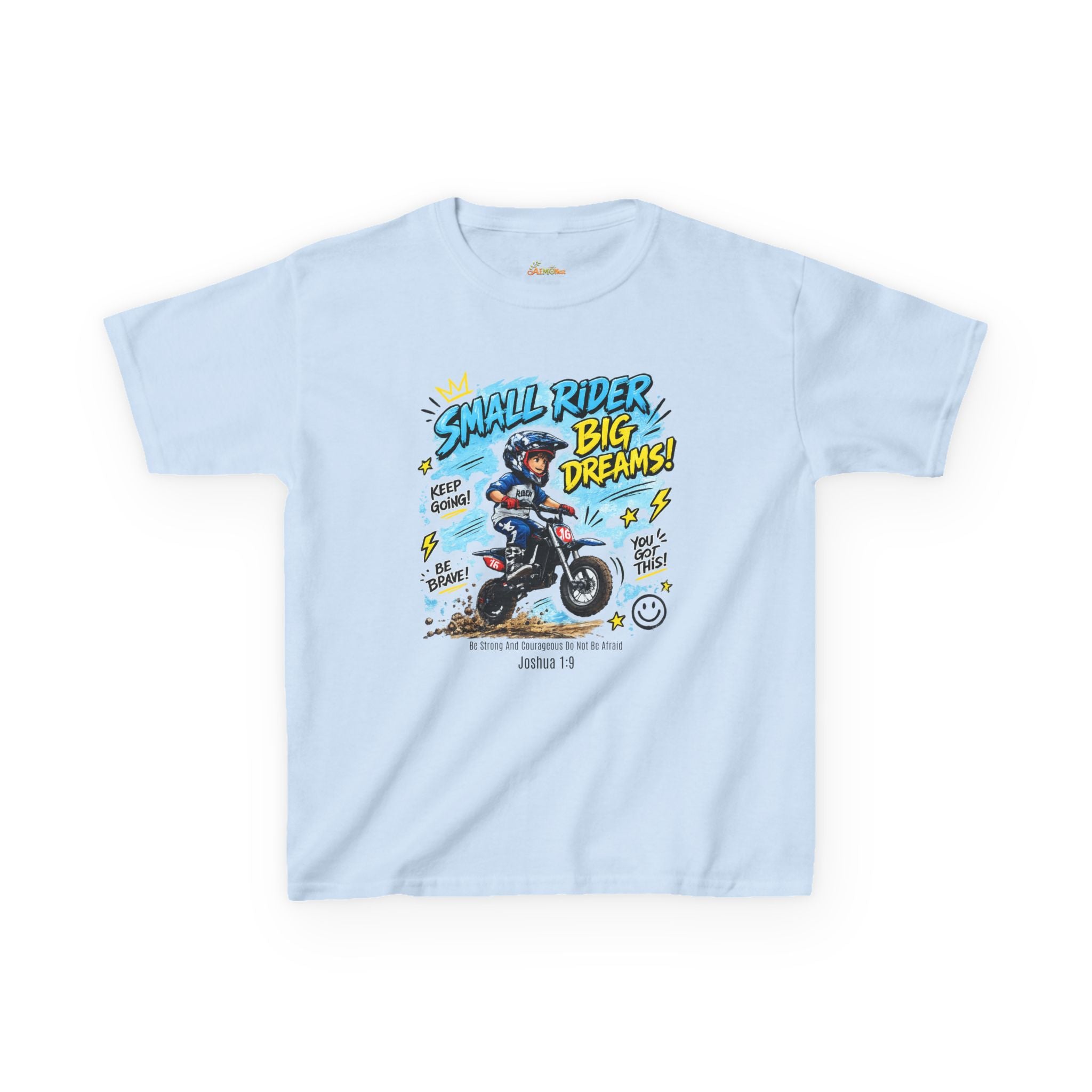 Kids Tee — "Small Rider, Big Dreams" Motorcycle Graphic Shirt 2607013