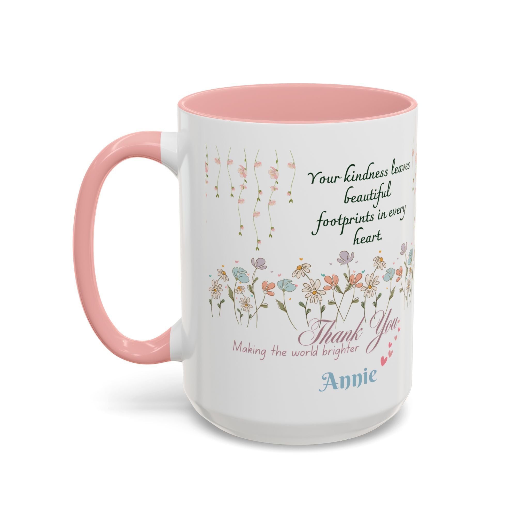Custom Name for Thank You Coffee Mug | Personalized  Grateful Floral Grateful Coffee Mug |  Gentle Remembrance 11oz | 15oz 2607033