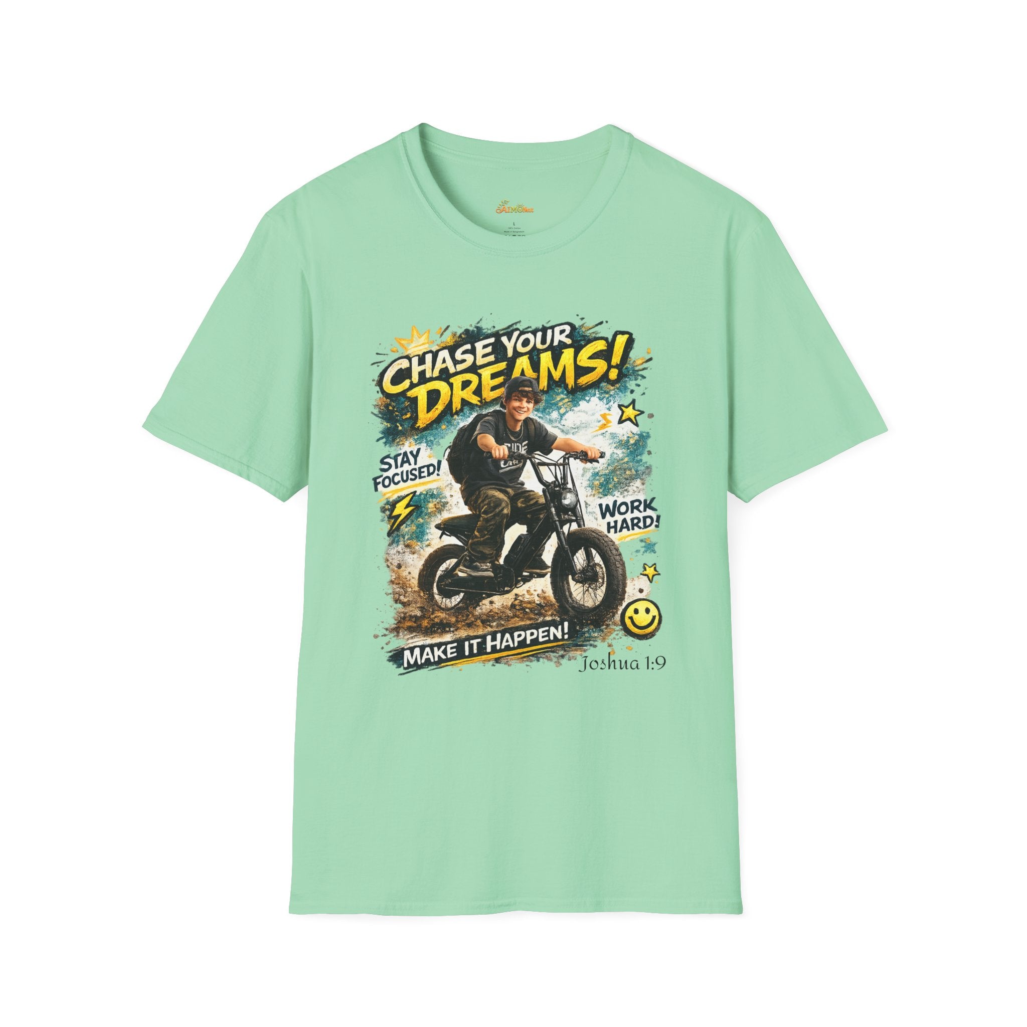 Chase Your Dreams Motorcycle Rider T-Shirt | Motivational Graphic Tee