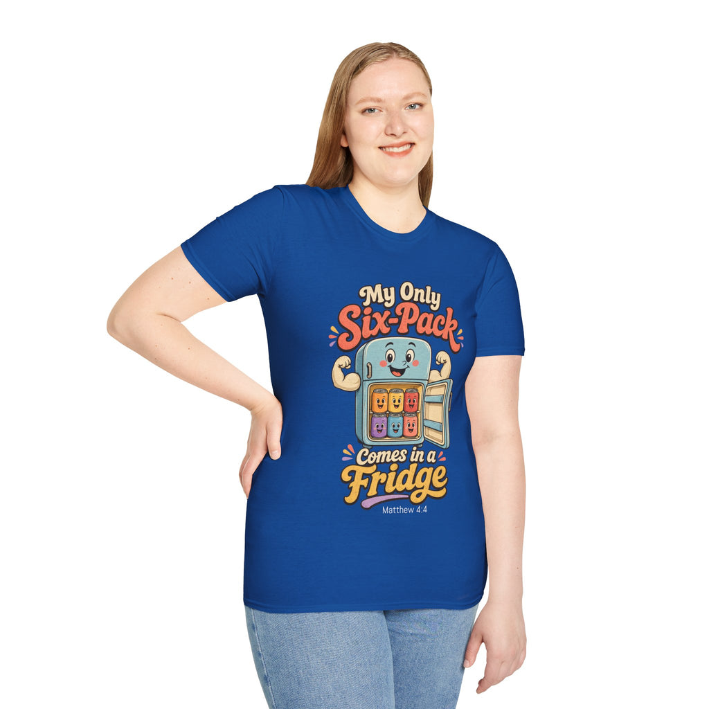 My Only Six-Pack Fridge T-Shirt | Cute Cartoon Refrigerator Design
