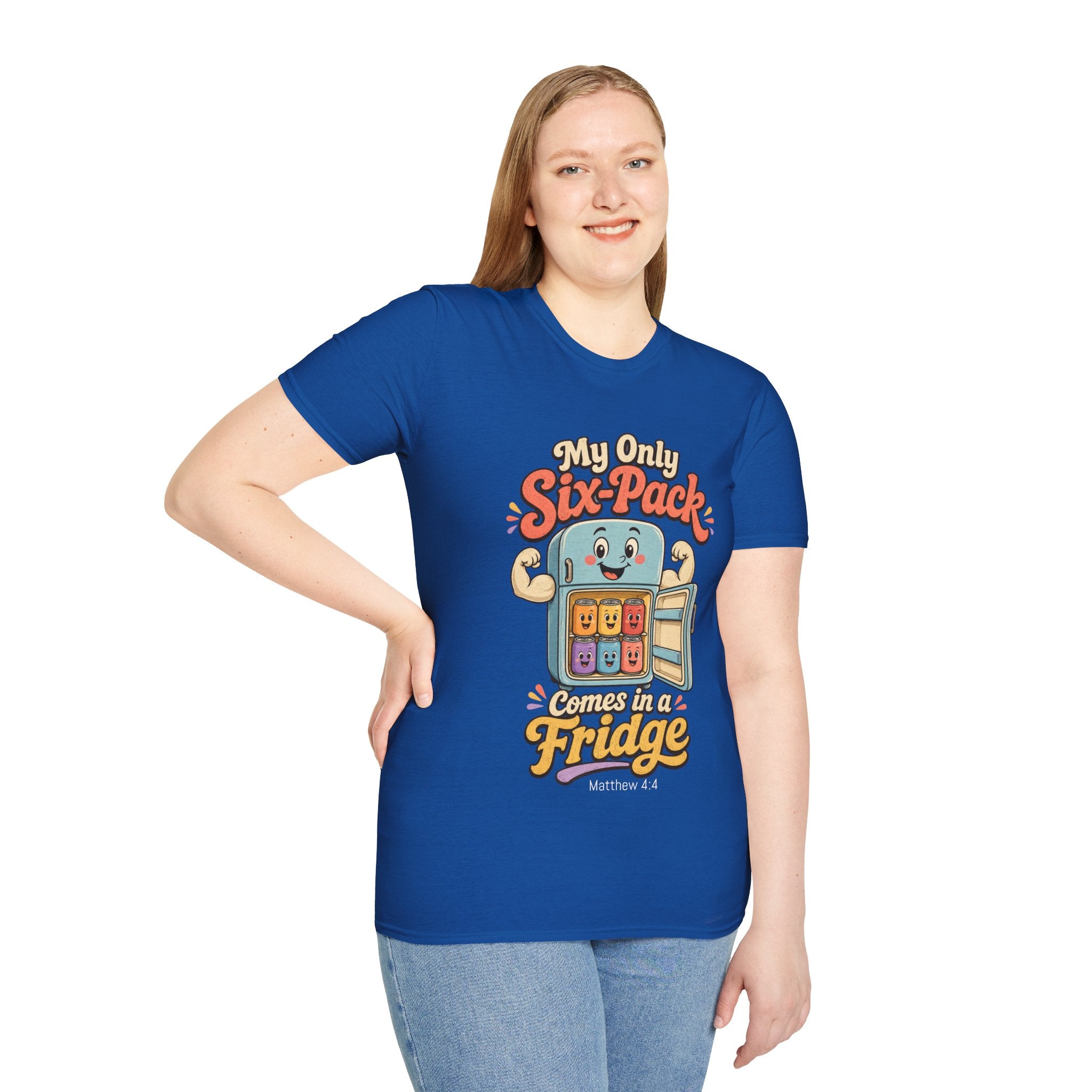 My Only Six-Pack Fridge T-Shirt | Cute Cartoon Refrigerator Design