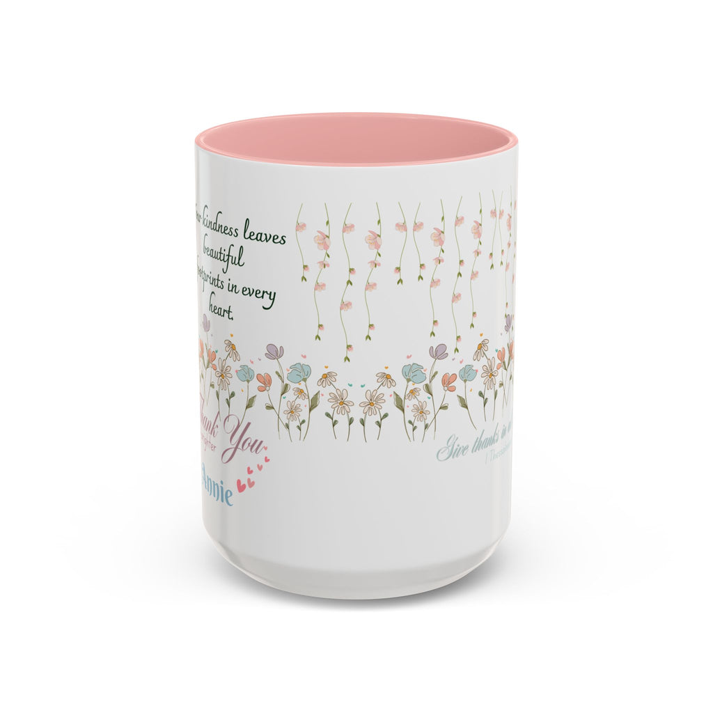 Custom Name for Thank You Coffee Mug | Personalized  Grateful Floral Grateful Coffee Mug |  Gentle Remembrance 11oz | 15oz 2607033