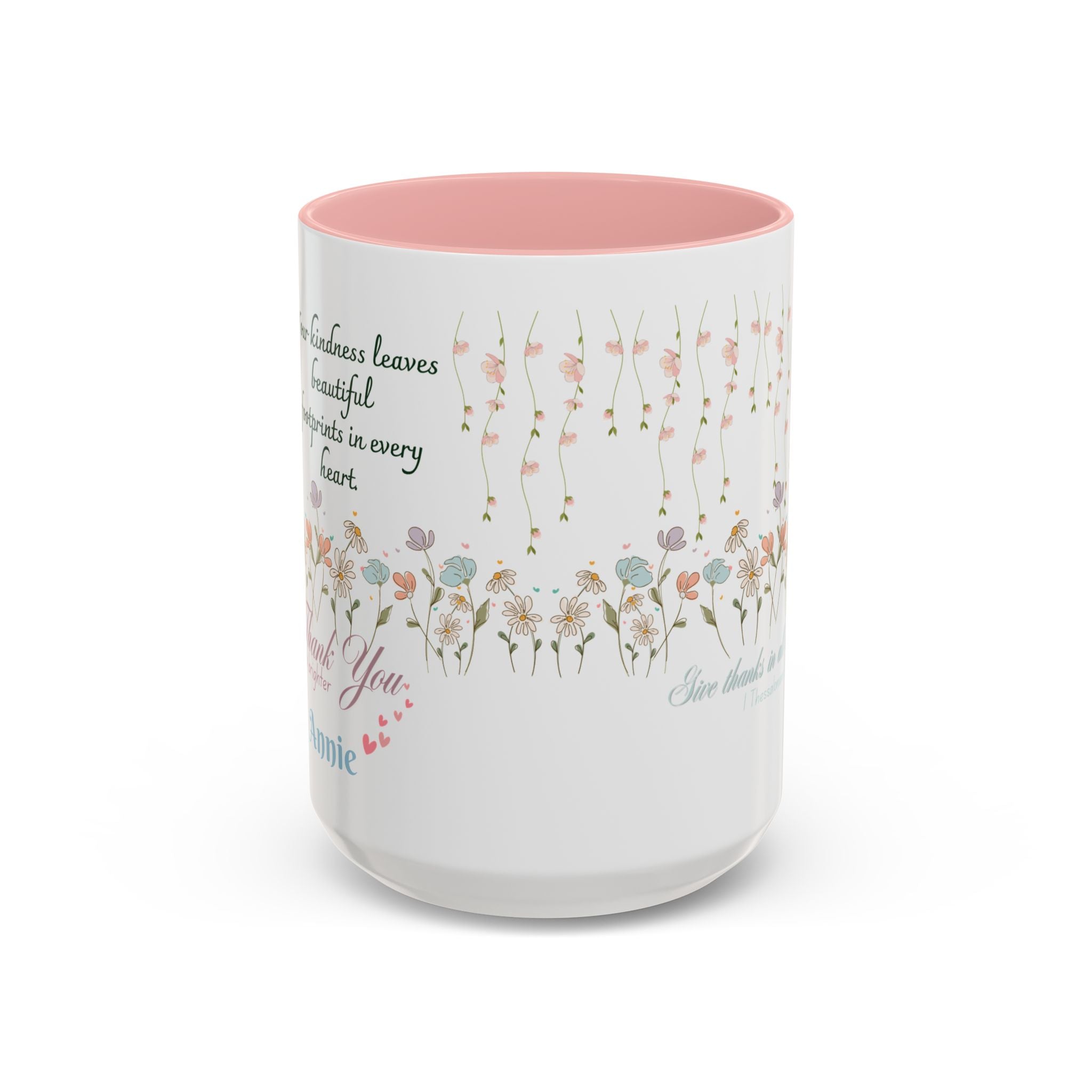 Custom Name for Thank You Coffee Mug | Personalized  Grateful Floral Grateful Coffee Mug |  Gentle Remembrance 11oz | 15oz 2607033