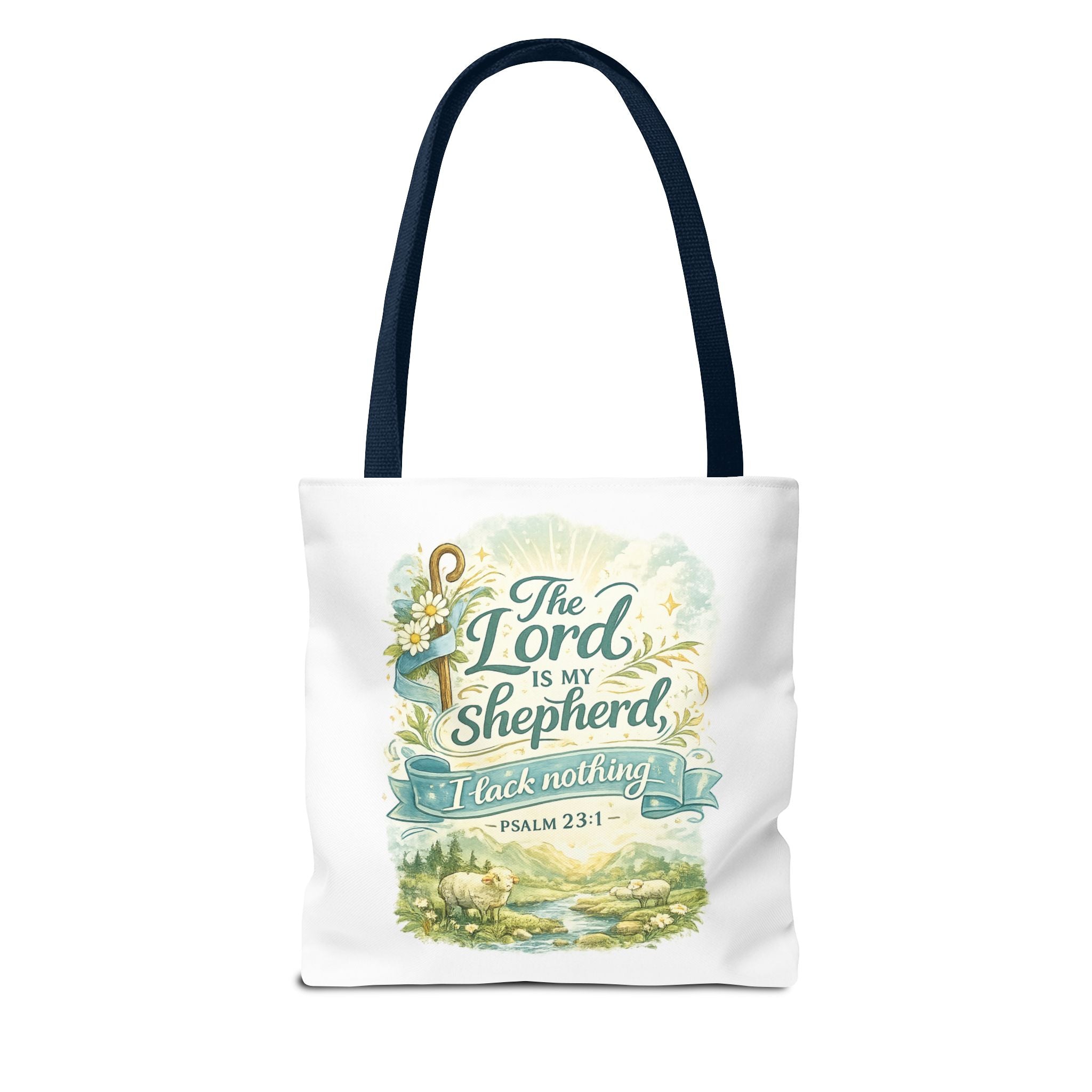 Floral Faith Tote Bag | The Lord Is My Shepherd | Psalm 23:1  4 Colors 2607043