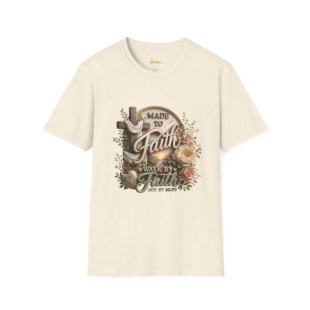 Made to Faith T-Shirt | Christian Cross Floral Scripture Tee