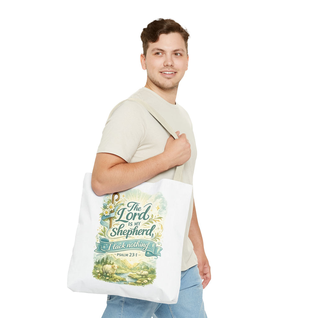 Floral Faith Tote Bag | The Lord Is My Shepherd | Psalm 23:1  4 Colors 2607043