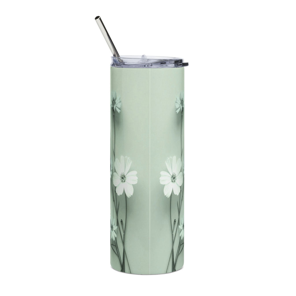 Christian Floral 20oz Stainless Tumbler | Believeth On Me Shall Never Thirst (John 6:35) 2607049