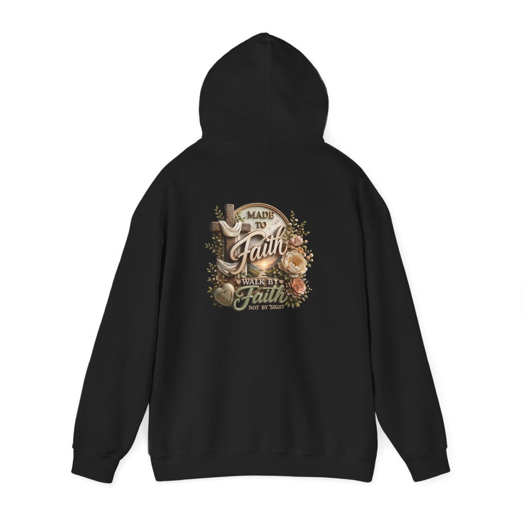 Trust in Faith hoodie | Rustic floral typography sweatshirt