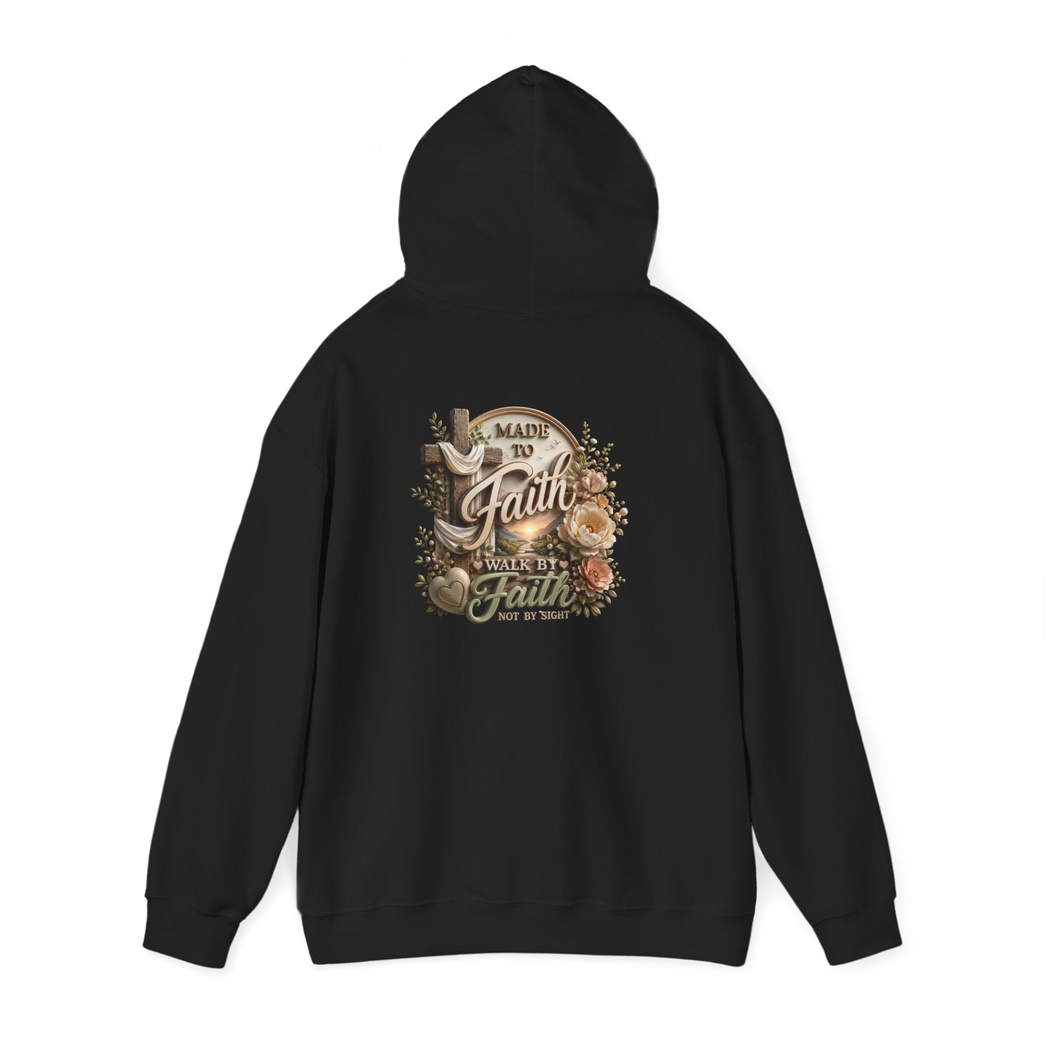 Trust in Faith hoodie | Rustic floral typography sweatshirt