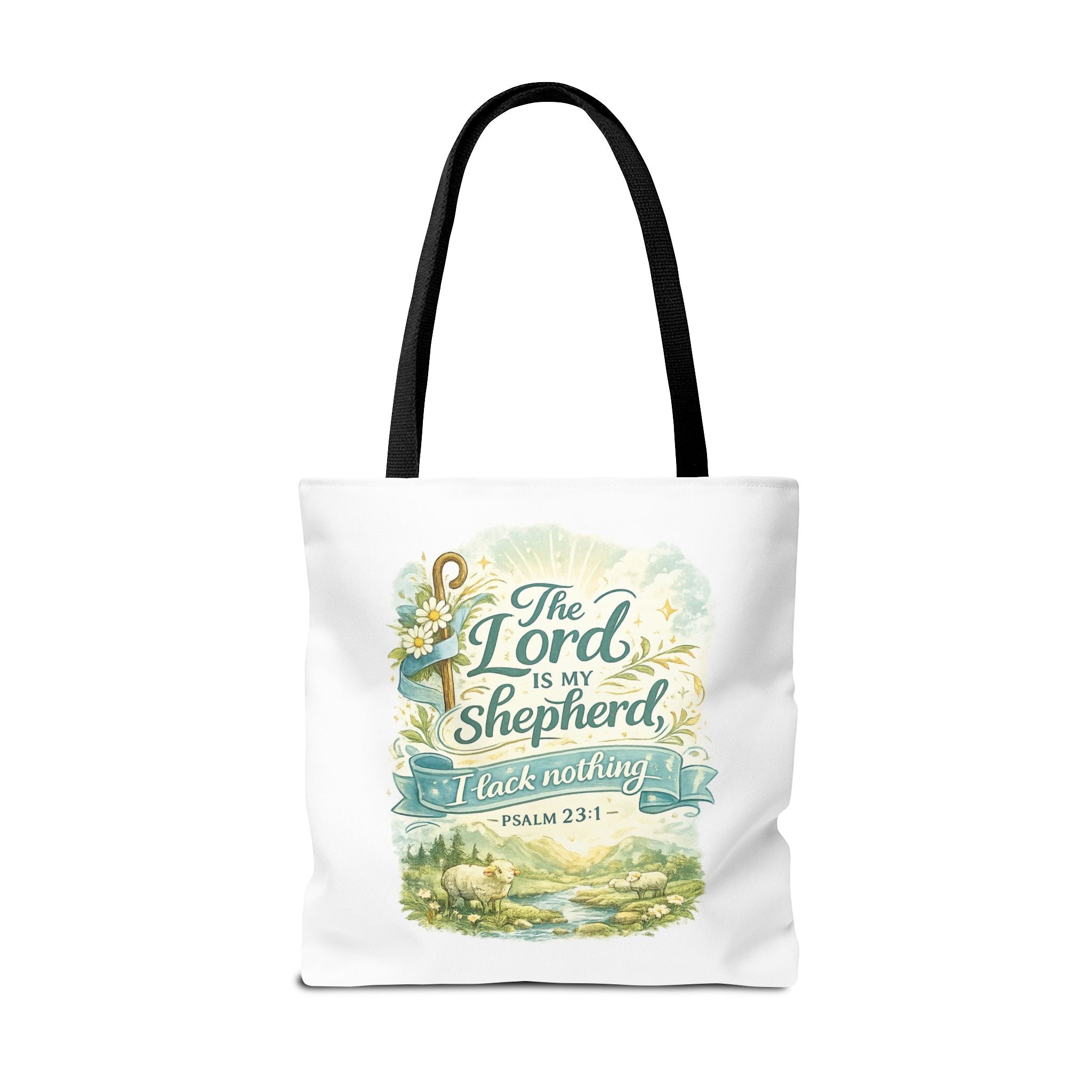 Floral Faith Tote Bag | The Lord Is My Shepherd | Psalm 23:1  4 Colors 2607043
